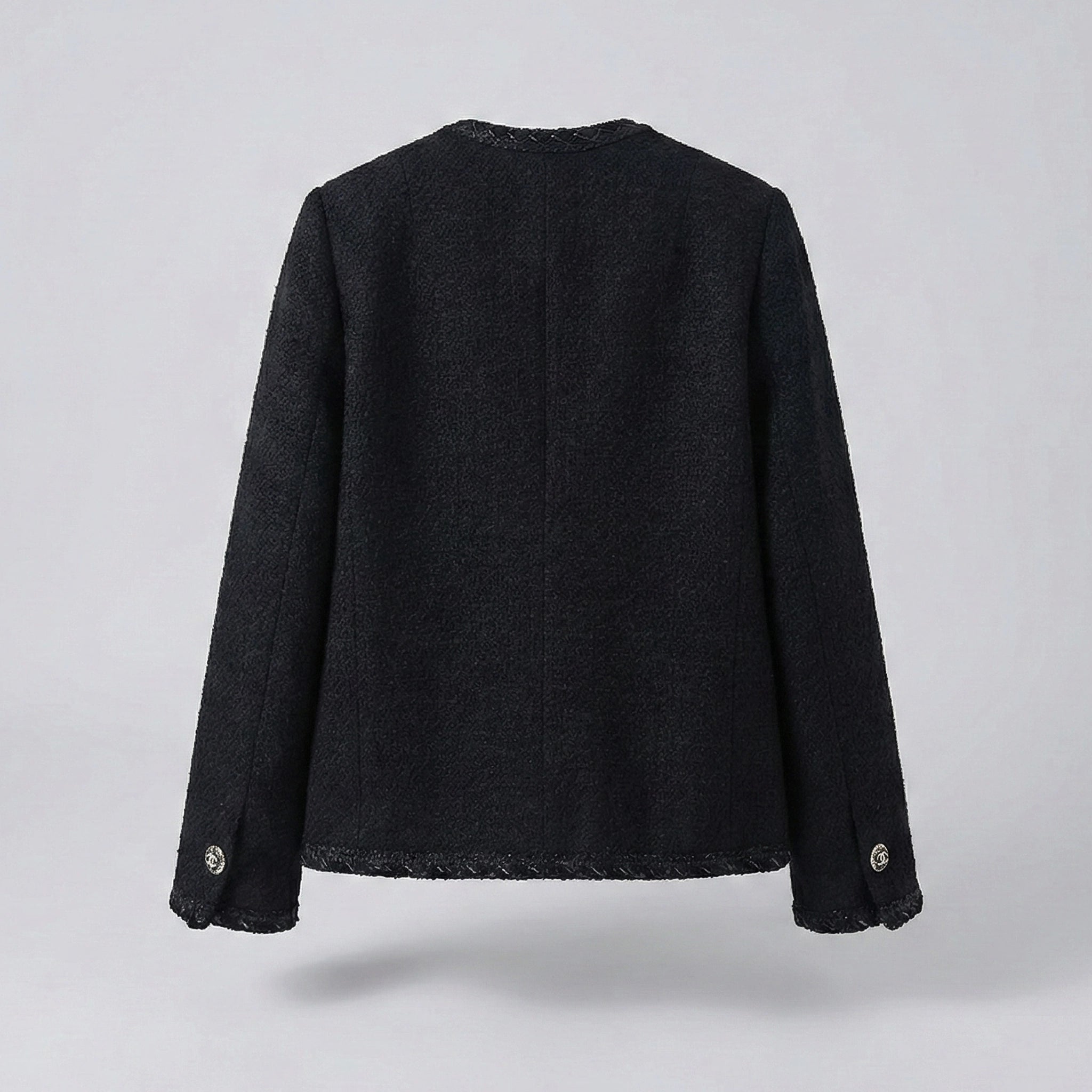 Black jacket on a light gray background