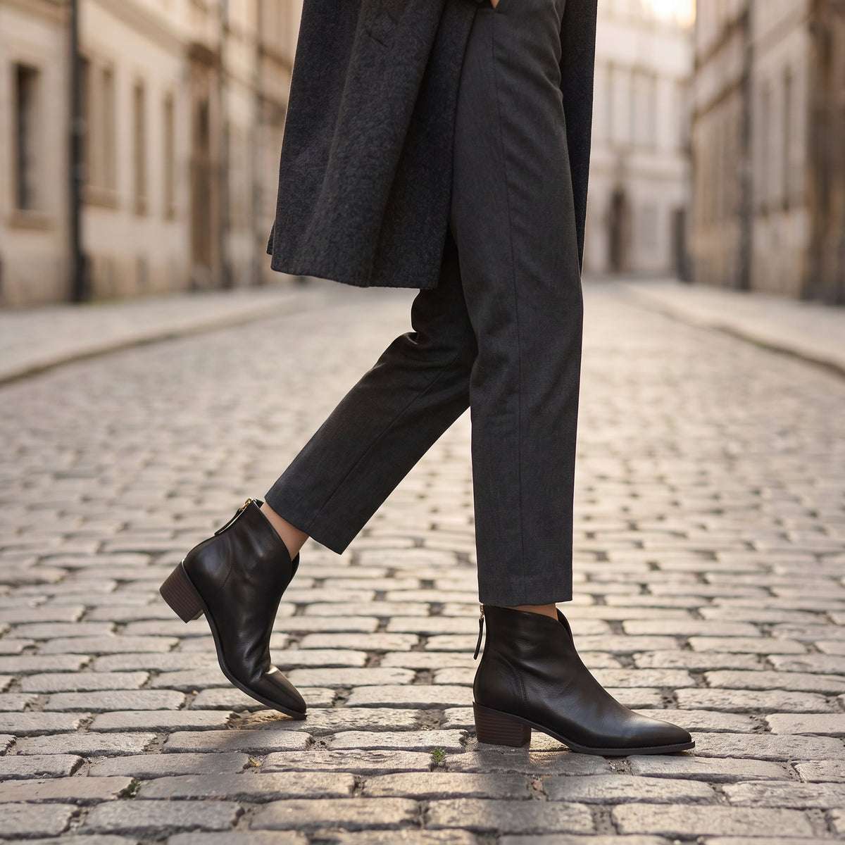 ArtisanDeepV-CutLeatherAnkleBootslifestyle