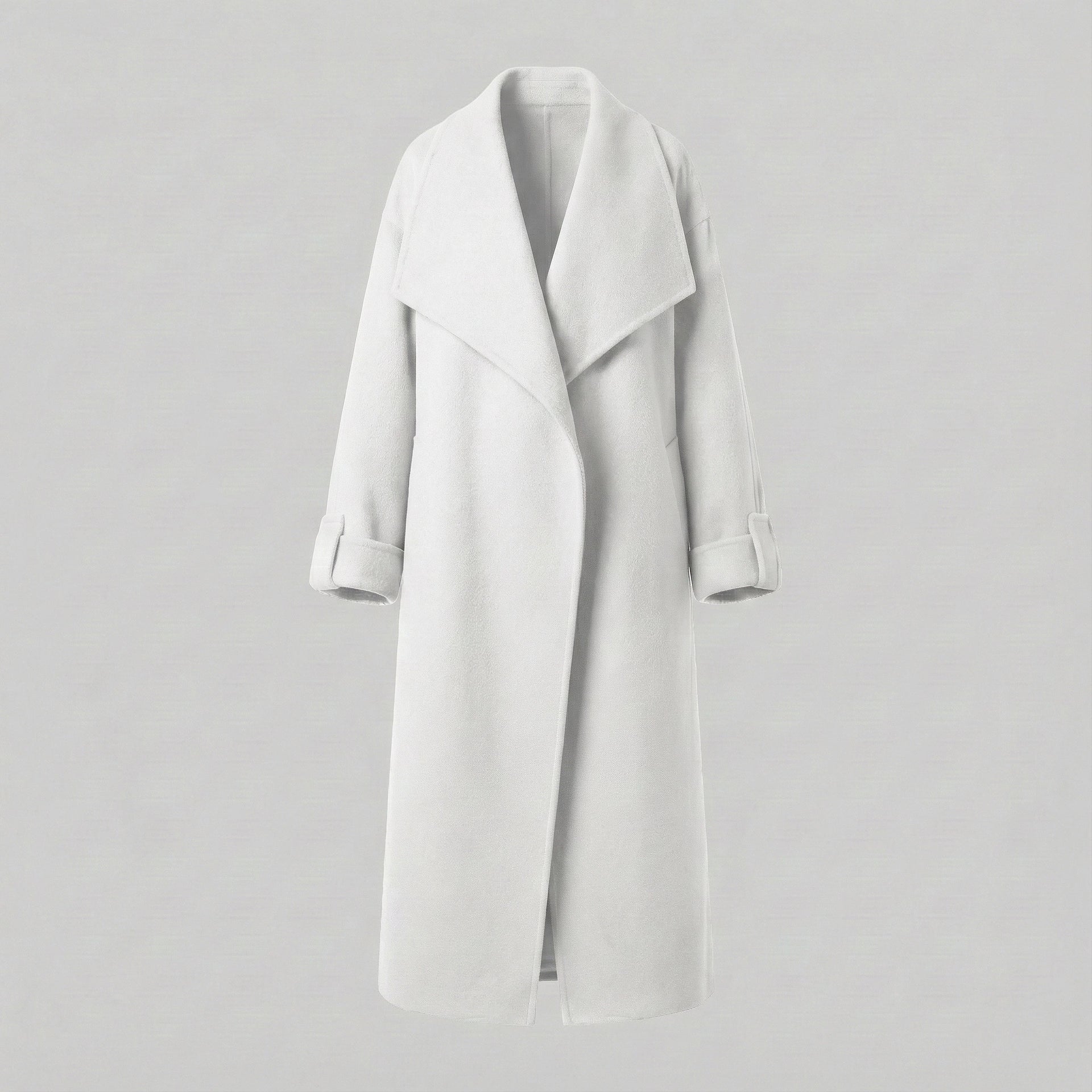 White coat on a gray background
