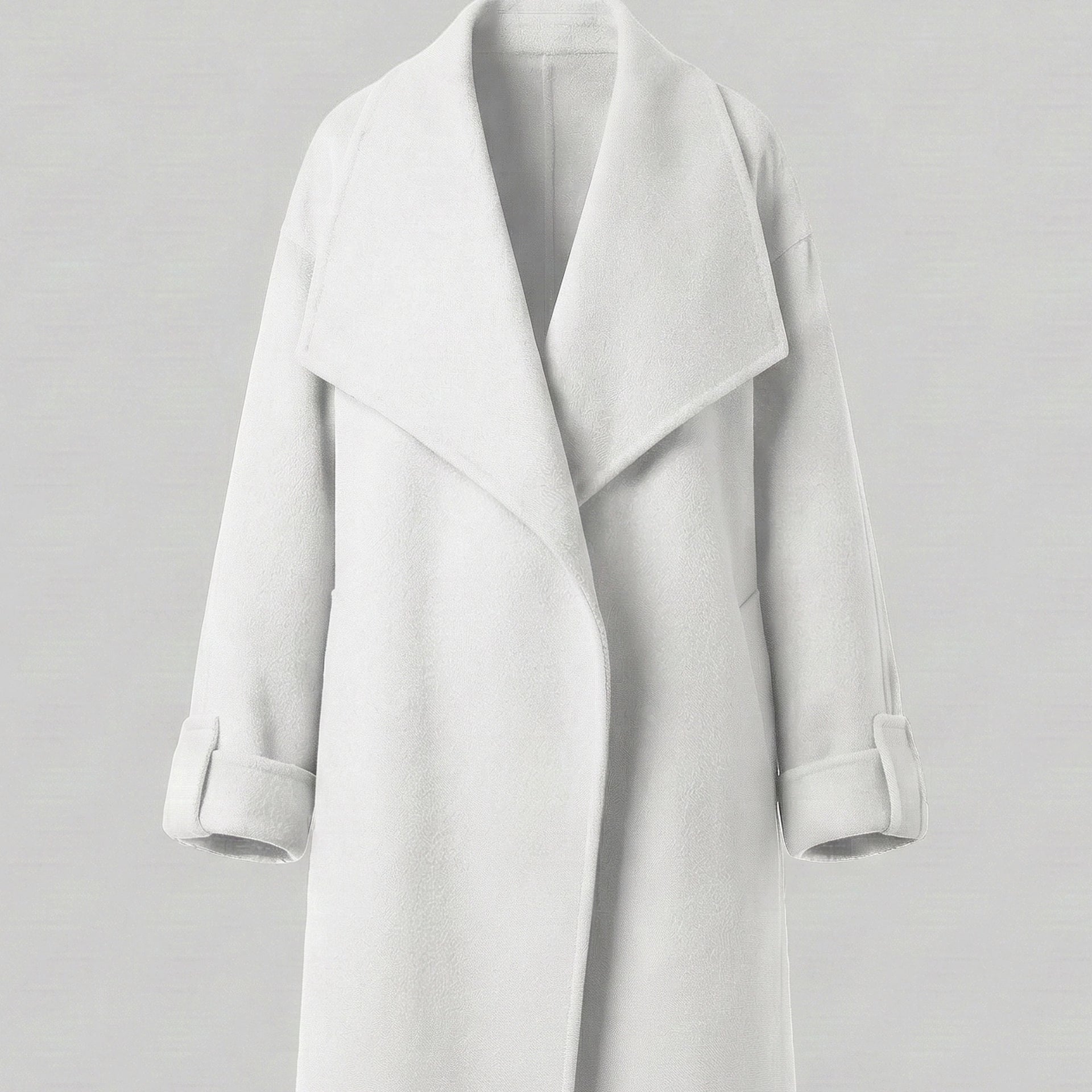 White coat on a gray background