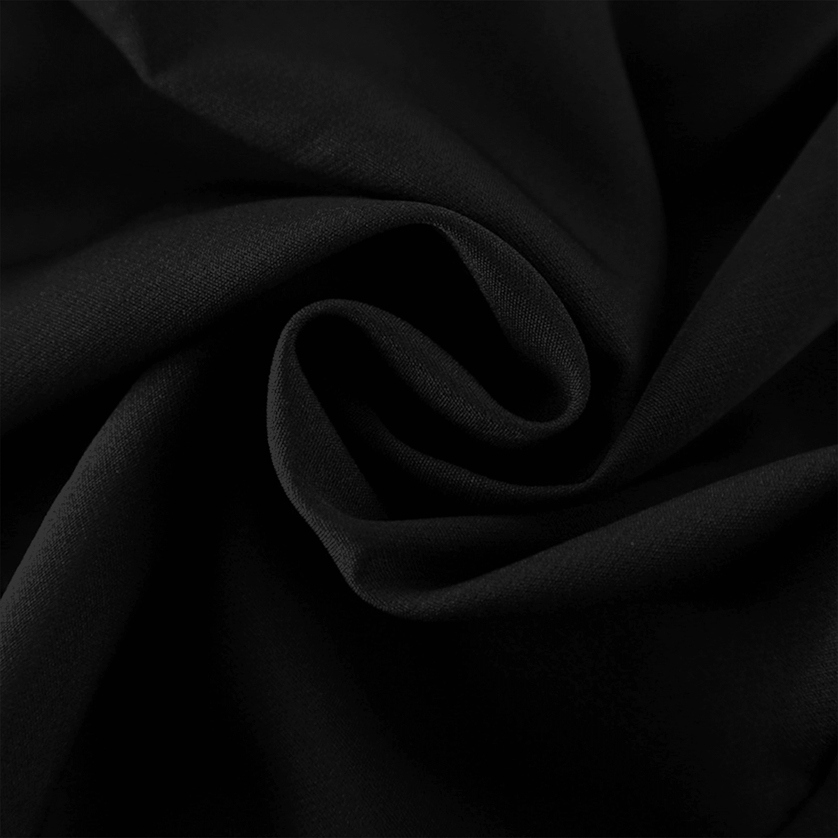 Close-up of black fabric with folds