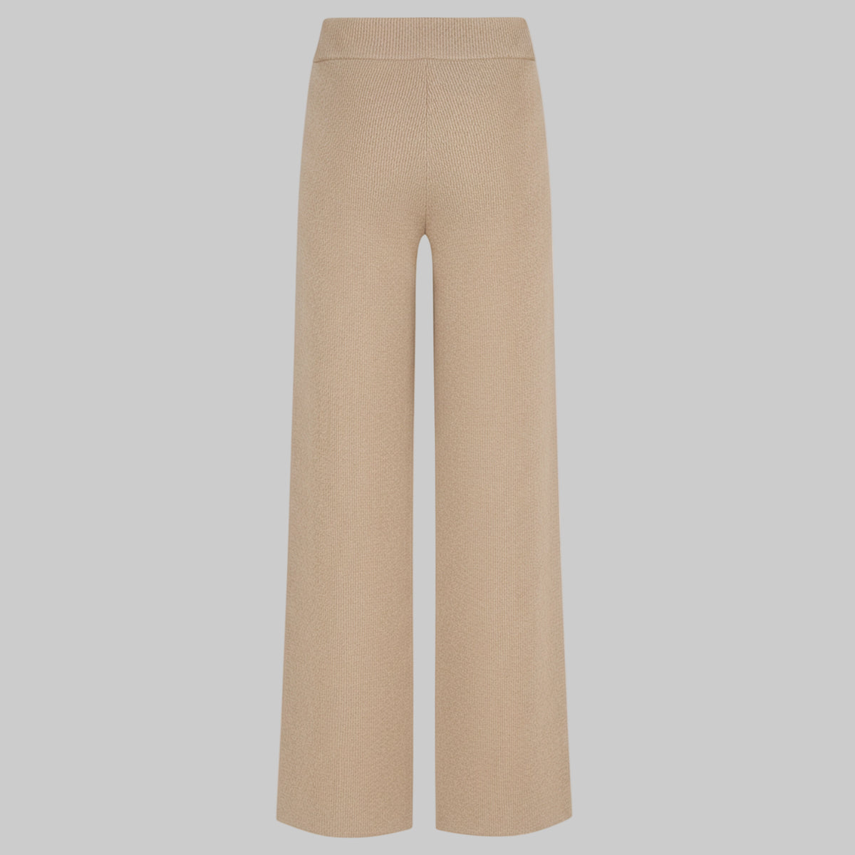 Beige wide-leg pants on a white background