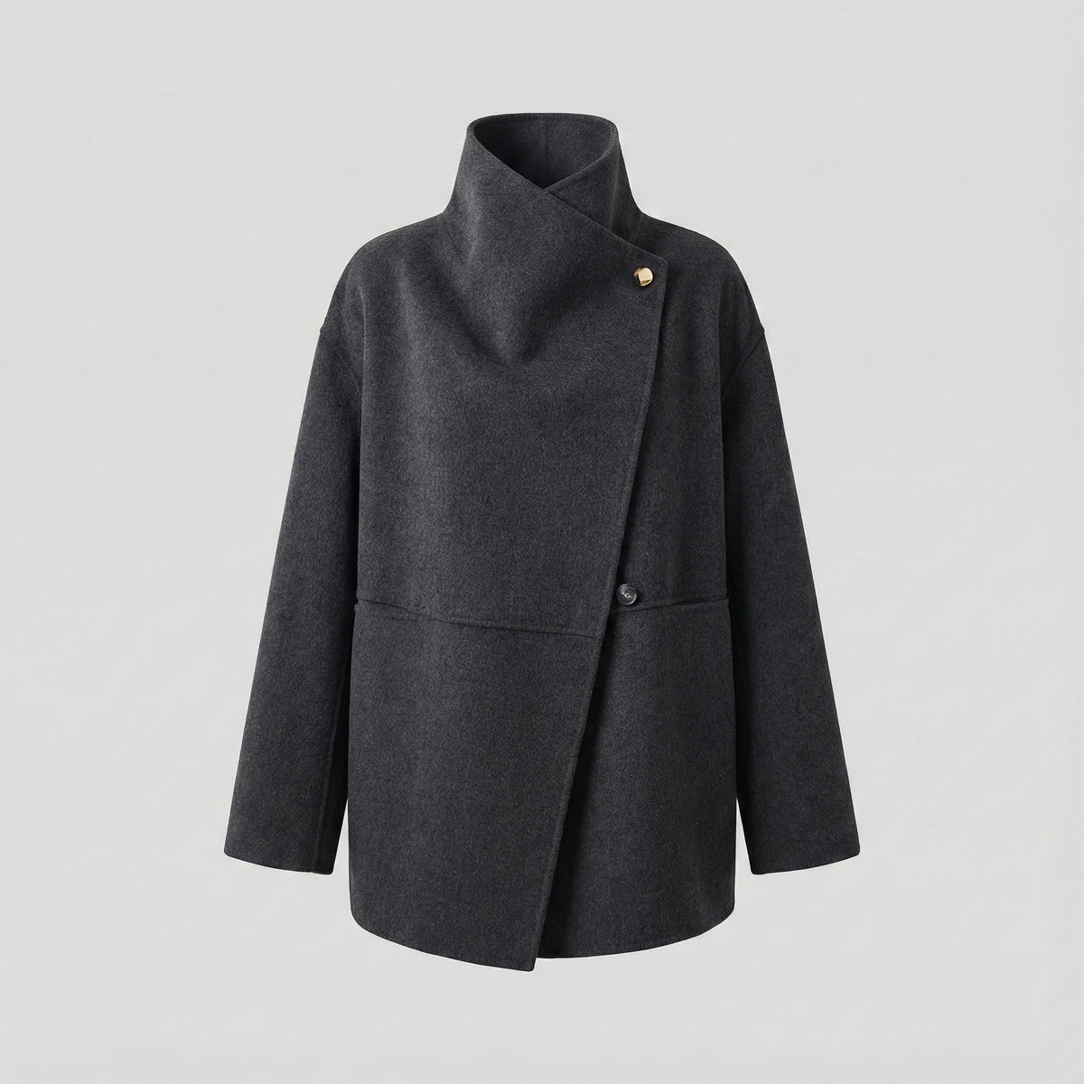 Gray coat on a light gray background