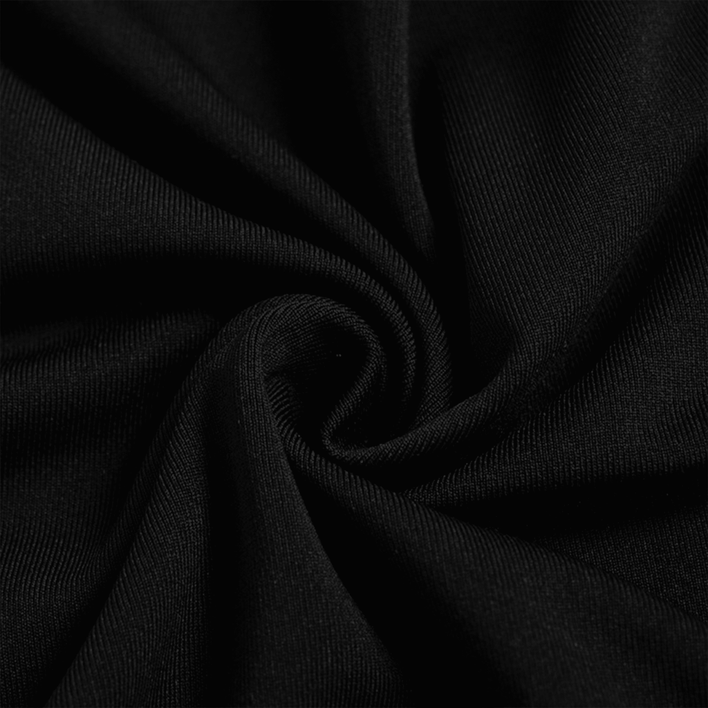 Close-up of black fabric with folds