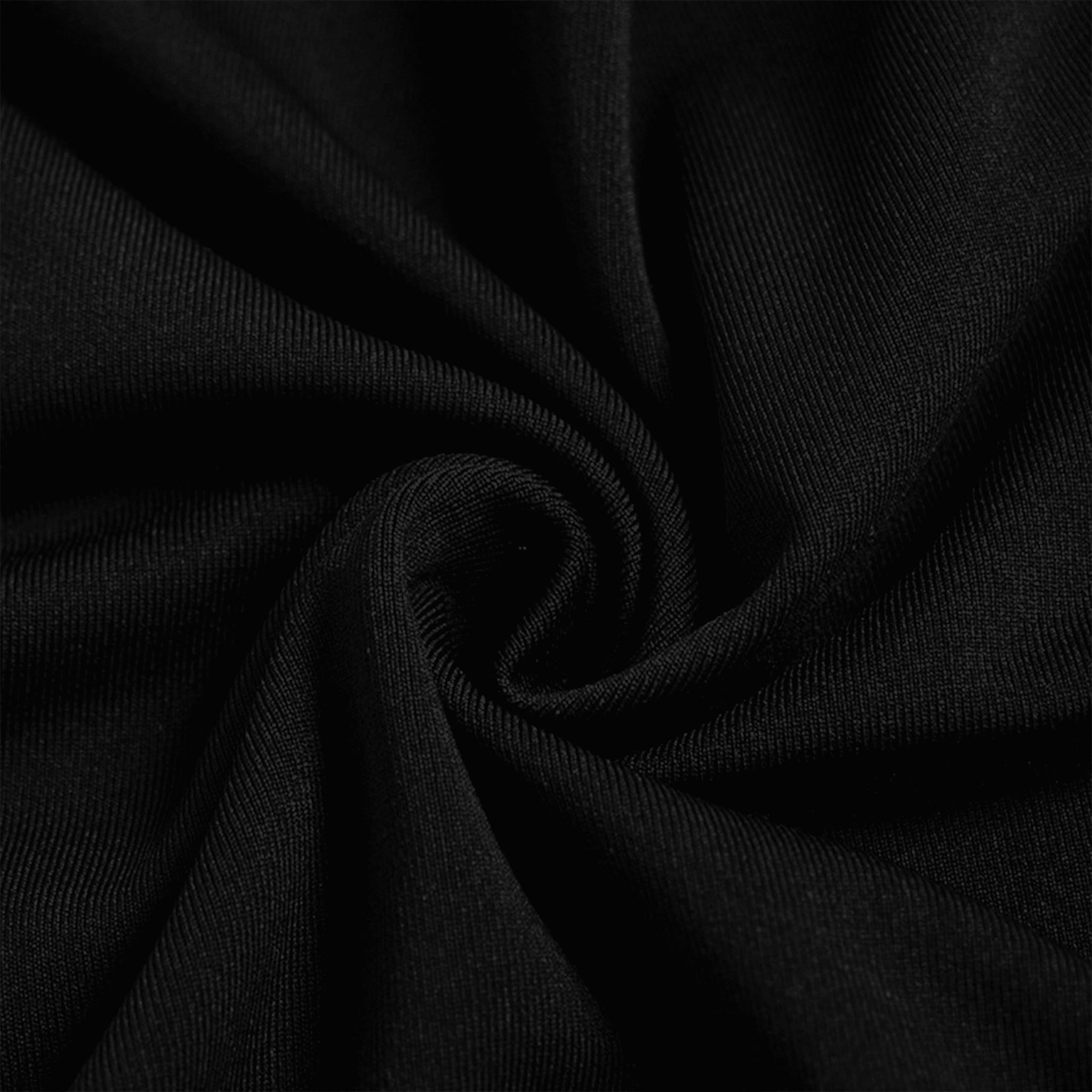 Close-up of black fabric with folds