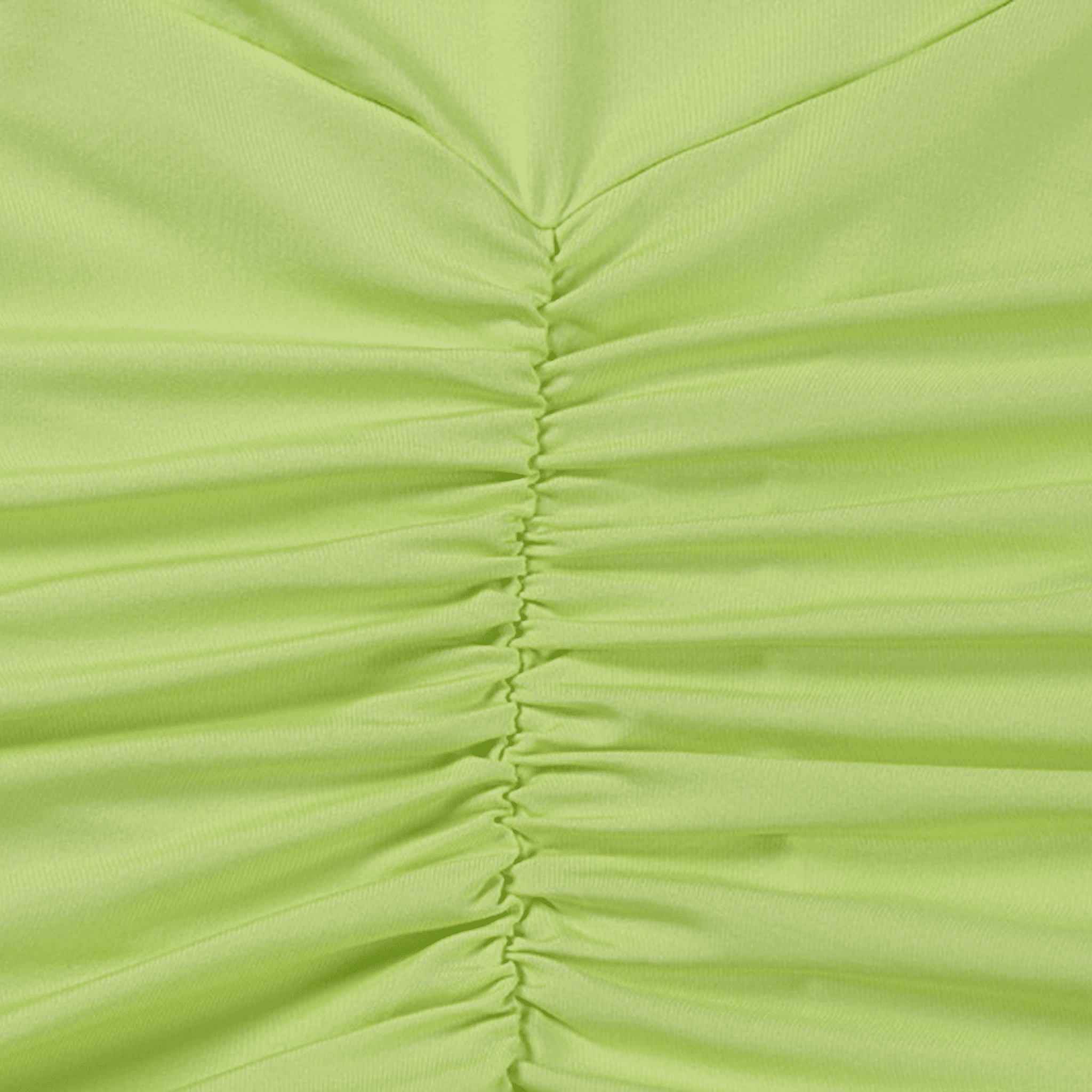 Close-up of green pleated fabric texture