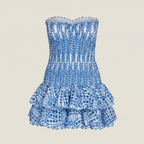 EyeletStraplessMiniDress