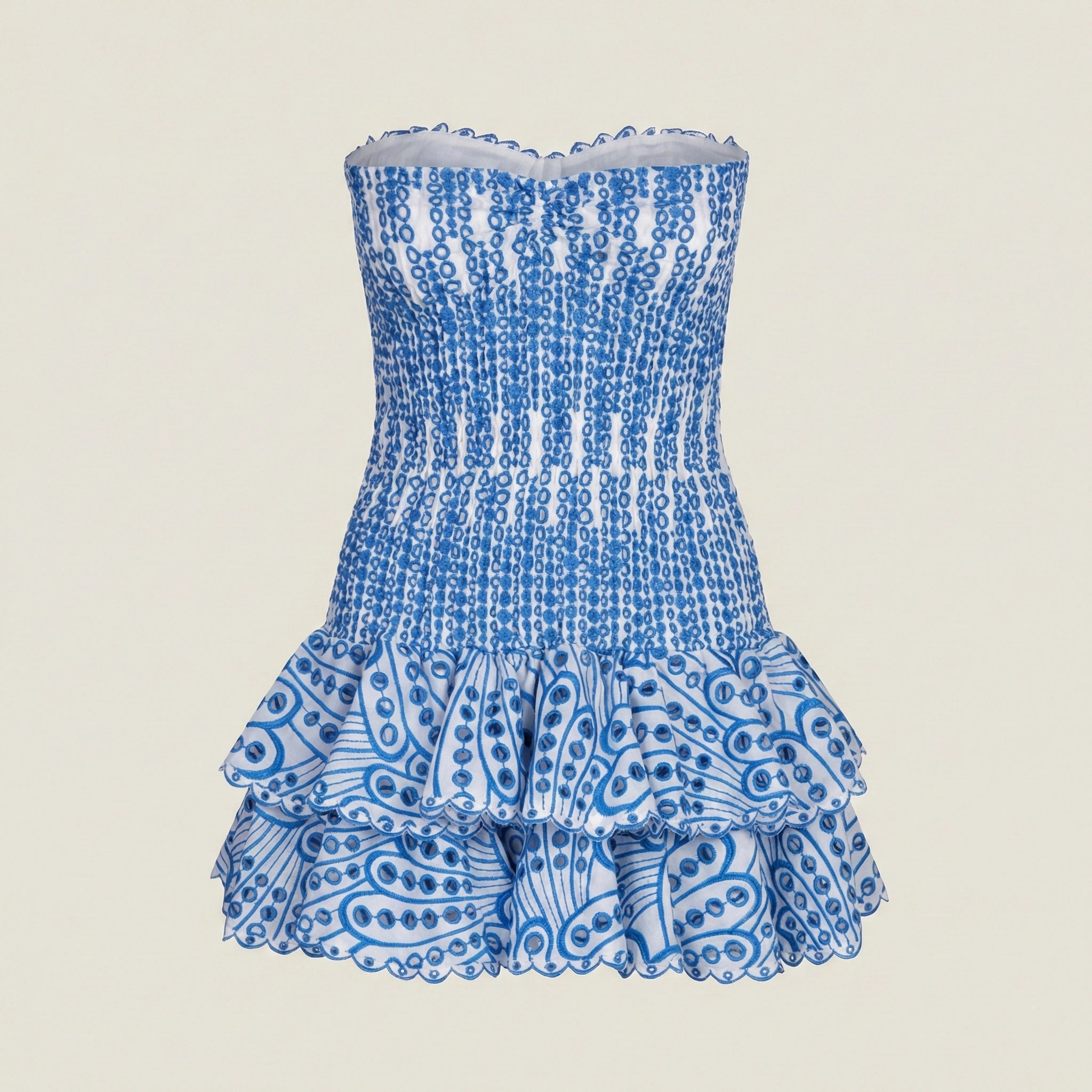 EyeletStraplessMiniDress