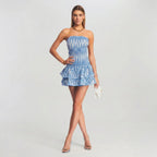 EyeletStraplessMiniDress