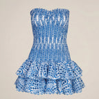 EyeletStraplessMiniDress
