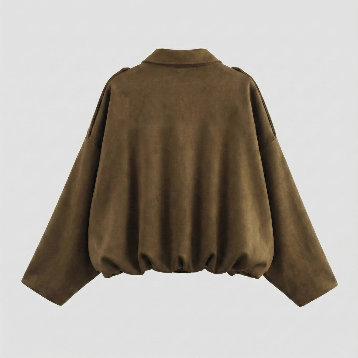 Brown cape on a light gray background