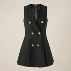 FlaredMiniDressWithDouble-Breasted