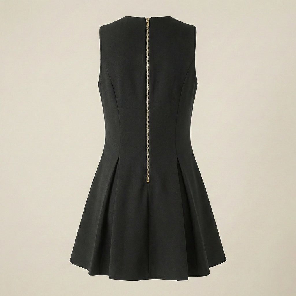 FlaredMiniDressWithDouble-Breasted