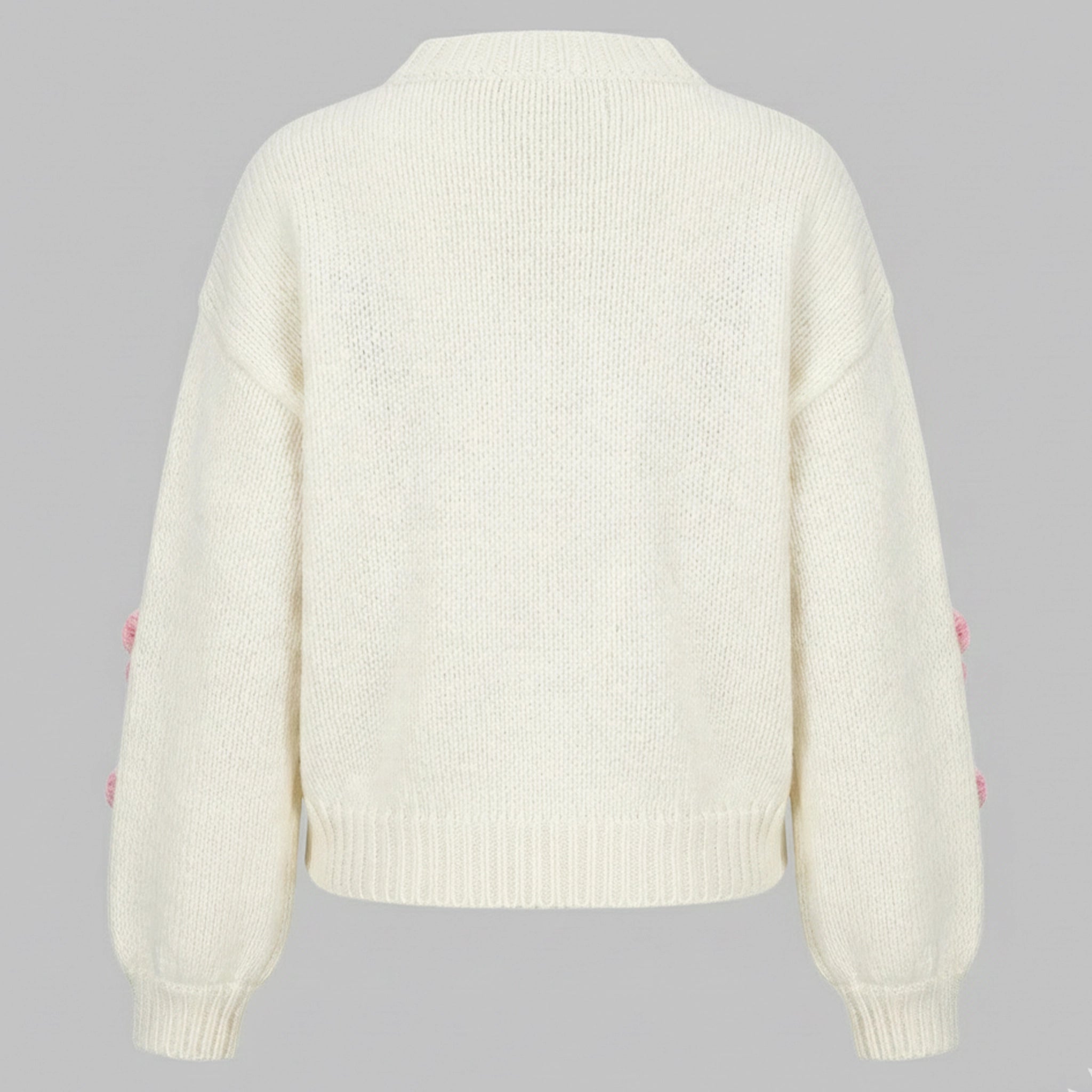 White sweater on a gray background