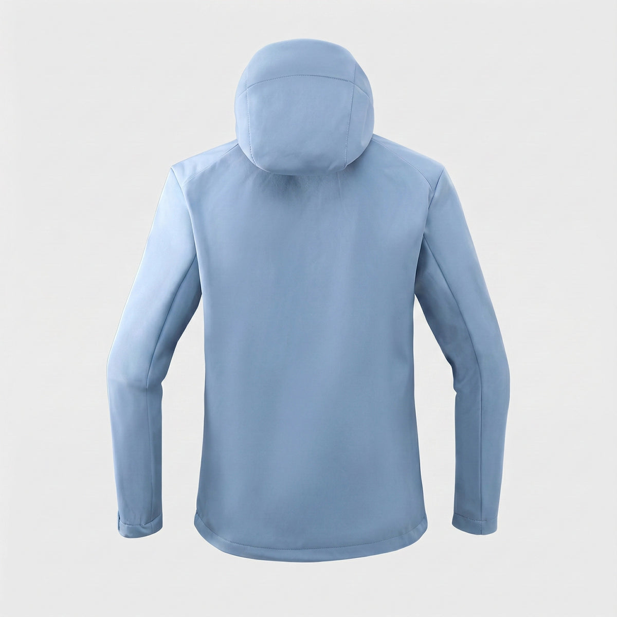 Light blue long-sleeve hoodie on a light gray background