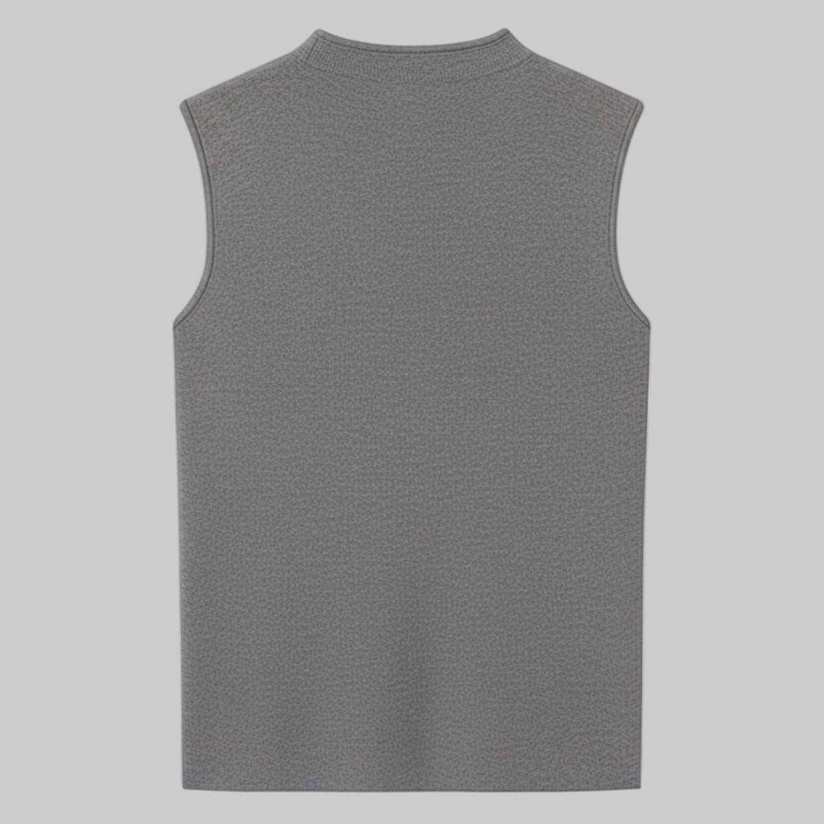 Gray sleeveless shirt on a white background
