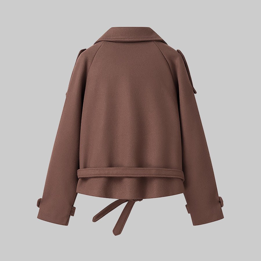 Brown jacket on a gray background