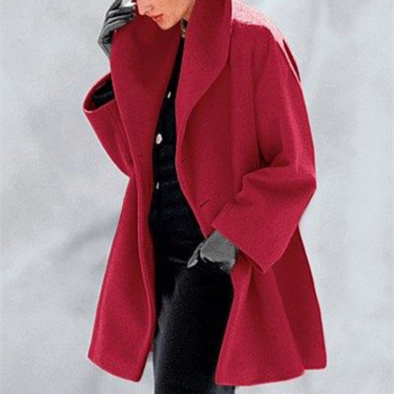 Women’s Oversized Draped Wool Coat