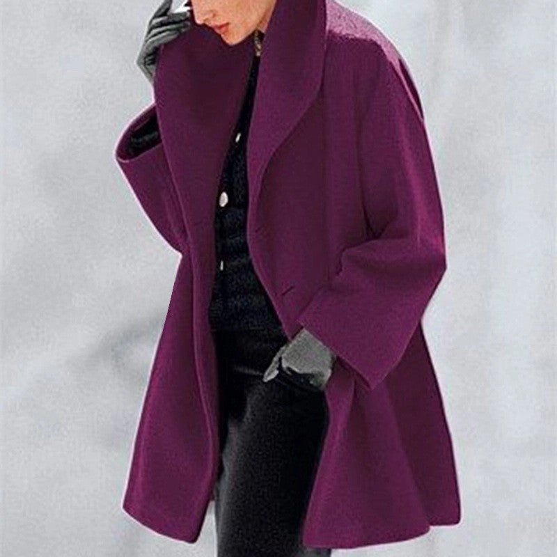 Women’s Oversized Draped Wool Coat
