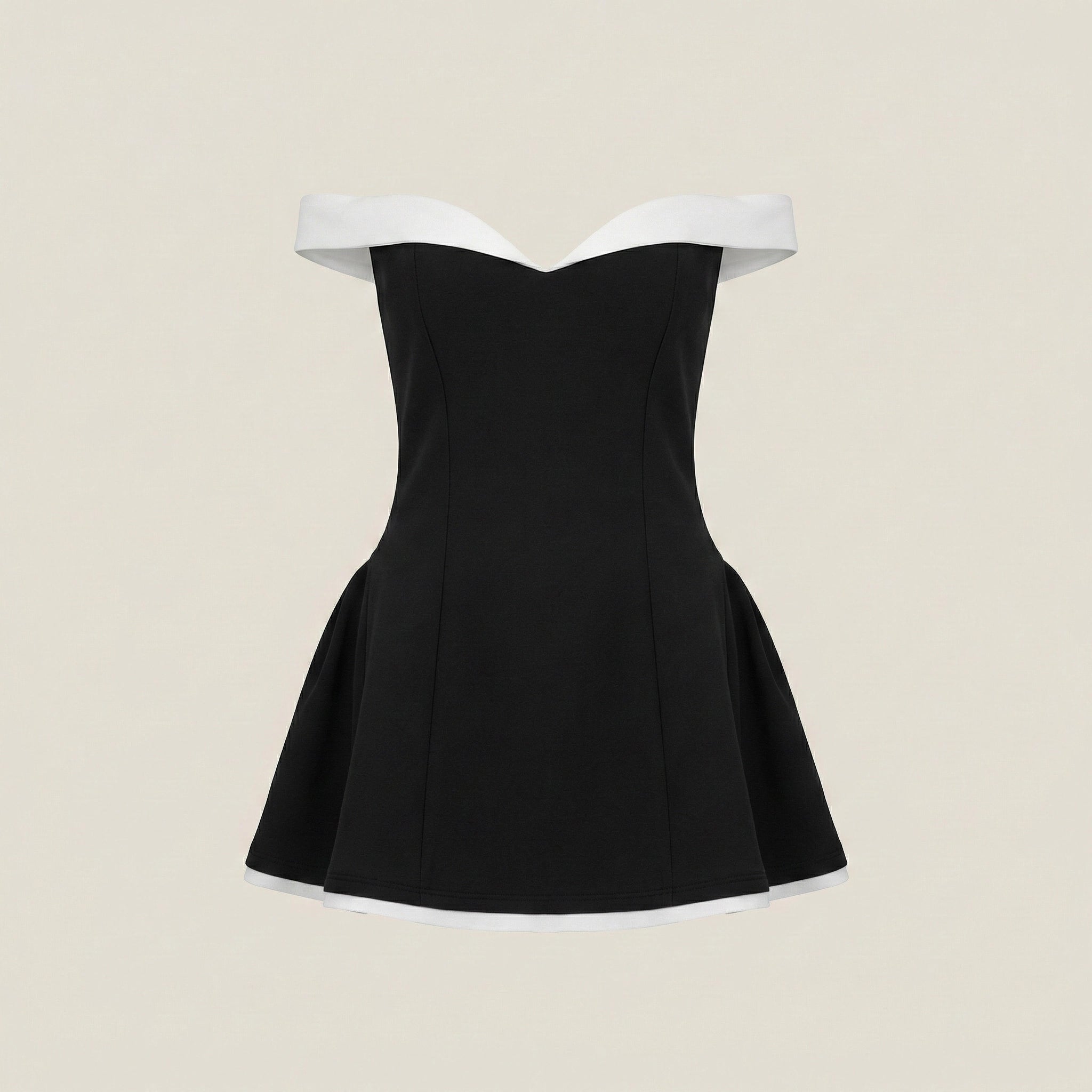 OffShoulderALineMiniDressWithStraples