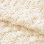 Close-up of beige textured fabric