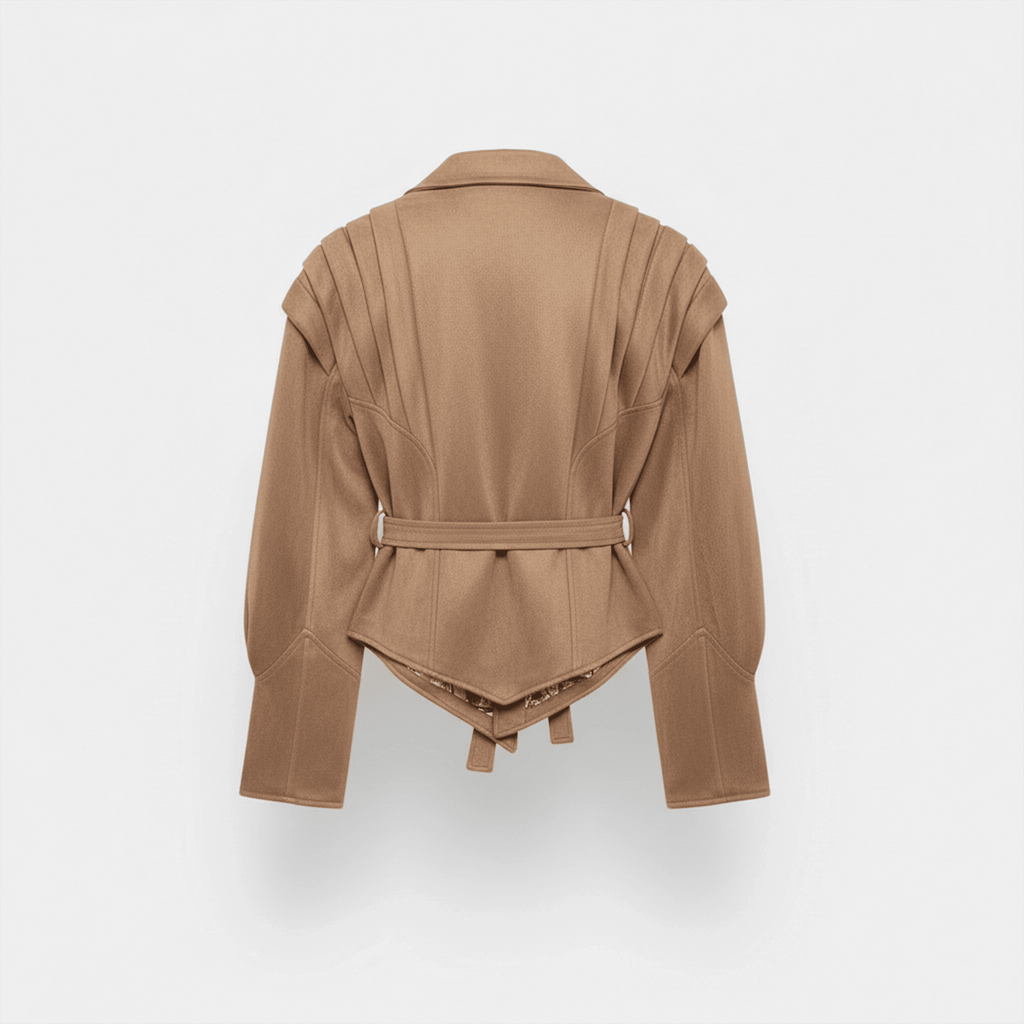 Brown jacket on a white background