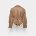 Brown jacket on a white background
