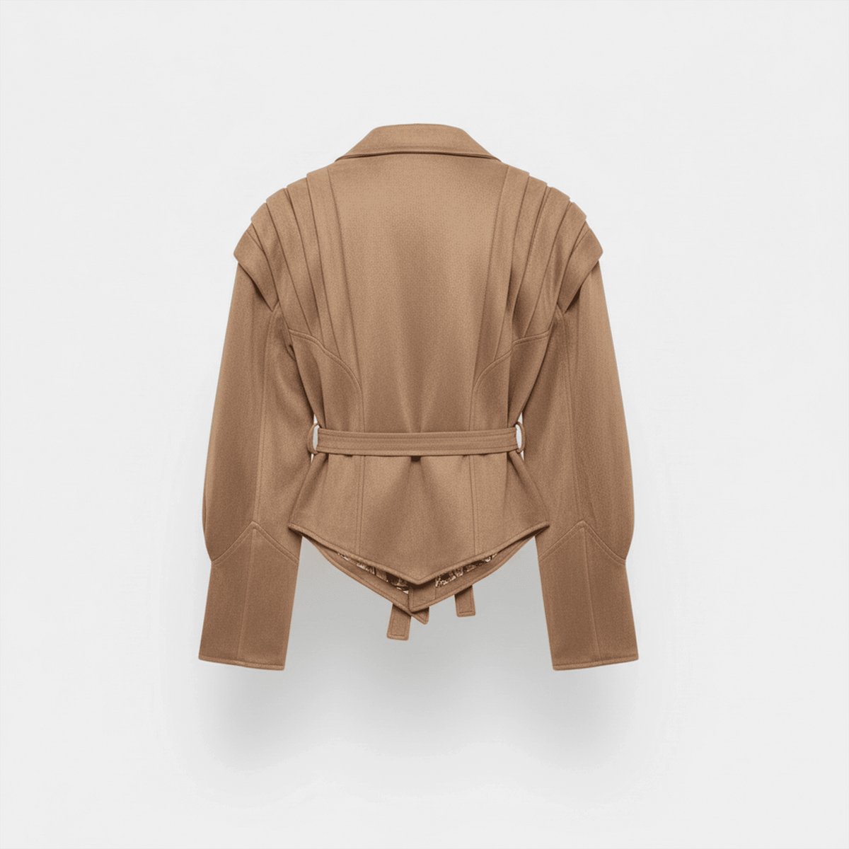 Brown jacket on a white background