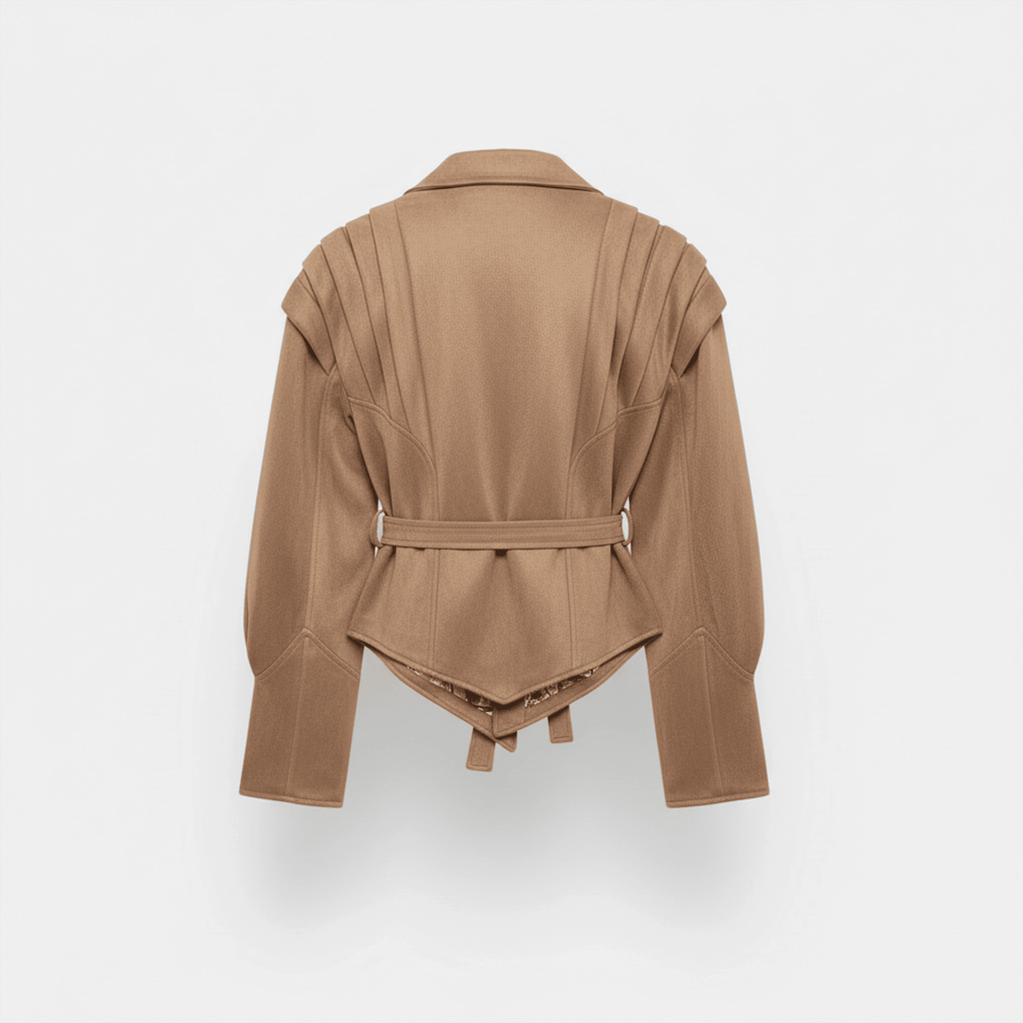 Brown jacket on a white background