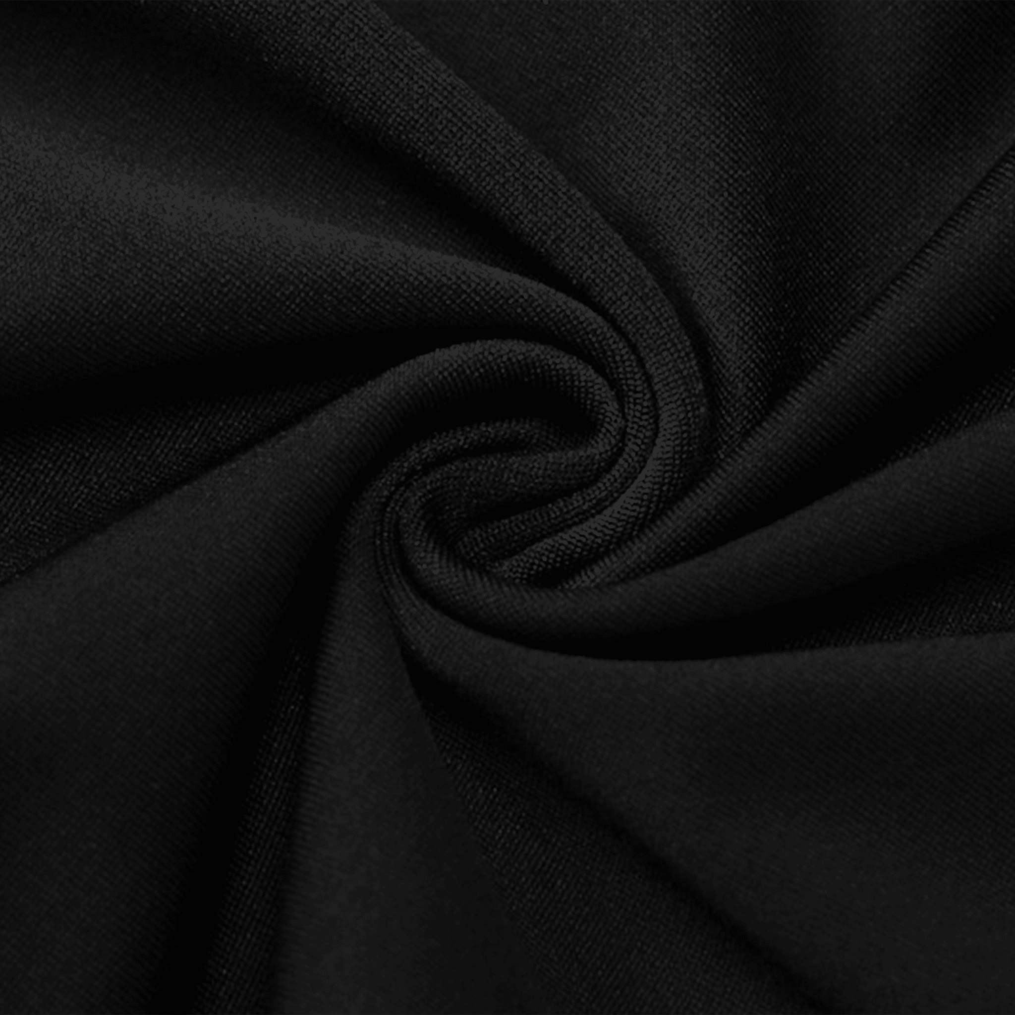 Close-up of black fabric with folds