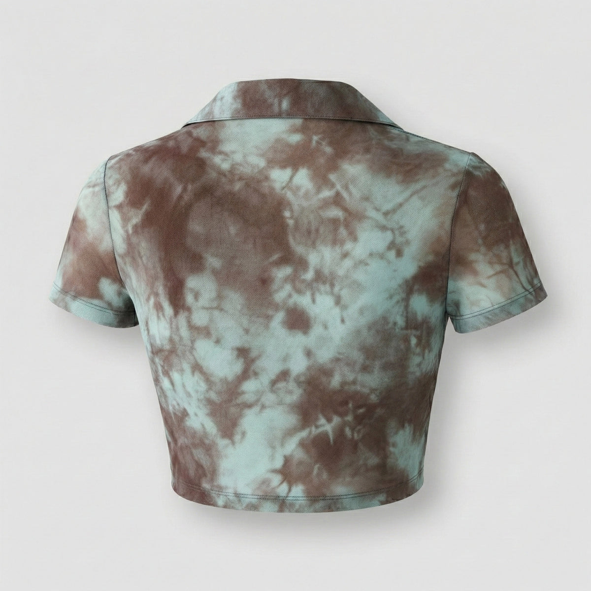 Tie-dye shirt on a plain background