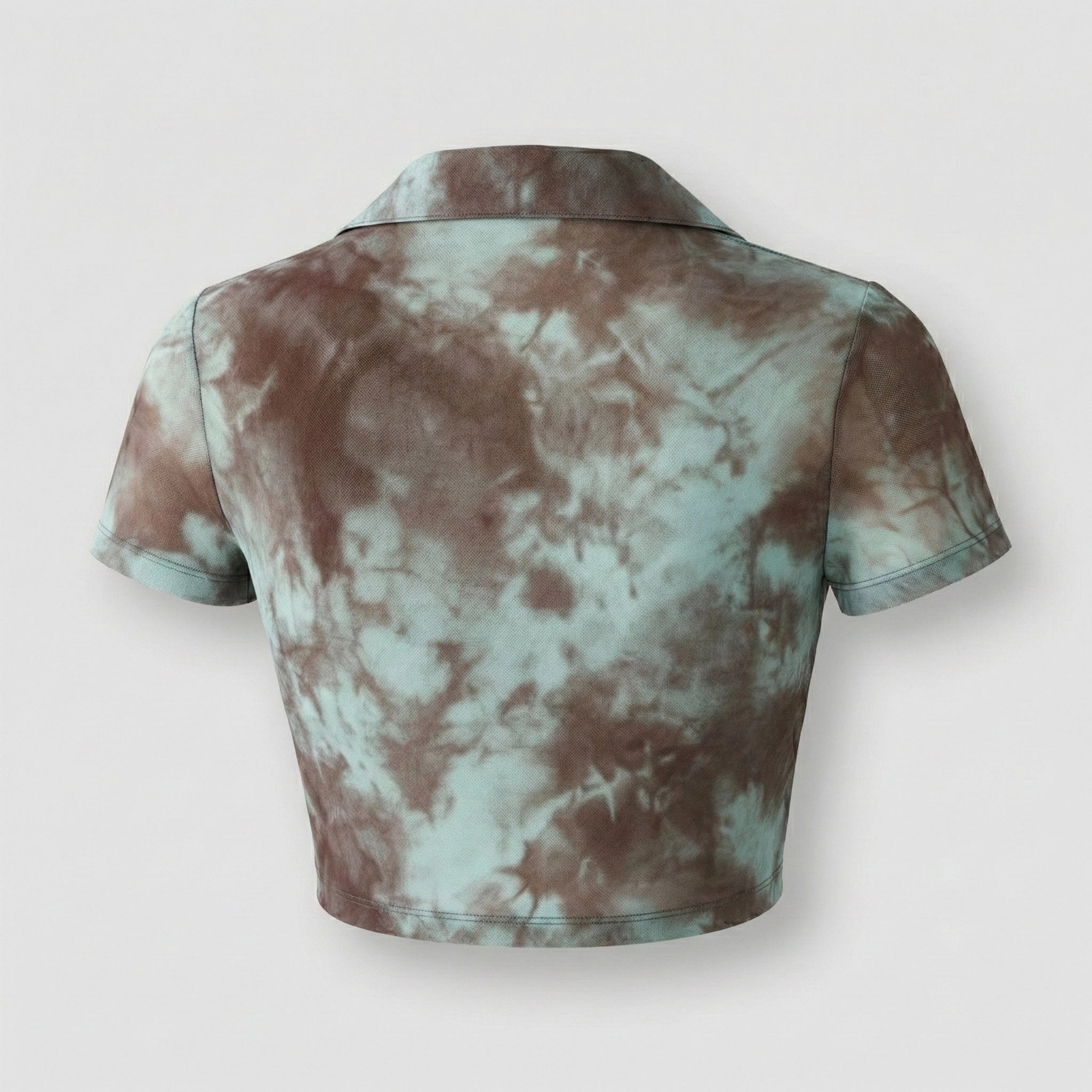 Tie-dye shirt on a plain background