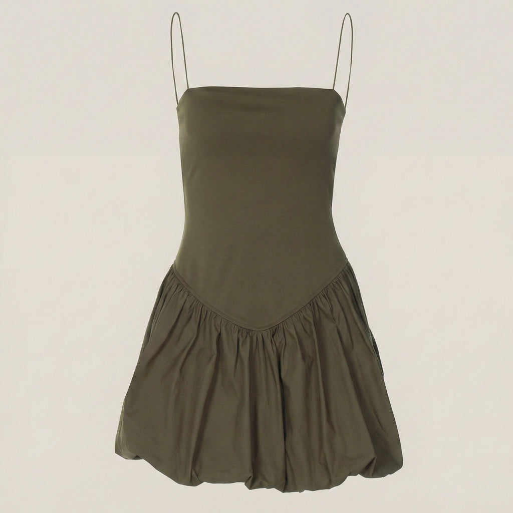 SatinMiniDressSpaghettiStrap