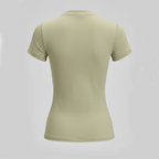 Light green t-shirt on a gray background
