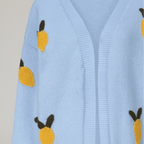 Sofia 'Lemon' Applique Embroidered Knit Cardigan