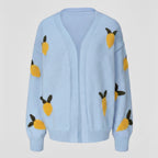 Sofia 'Lemon' Applique Embroidered Knit Cardigan