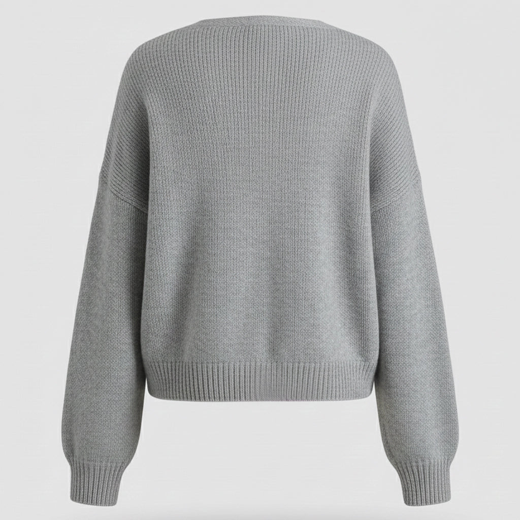 Gray sweater on a light gray background