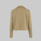 Beige jacket on a gray background