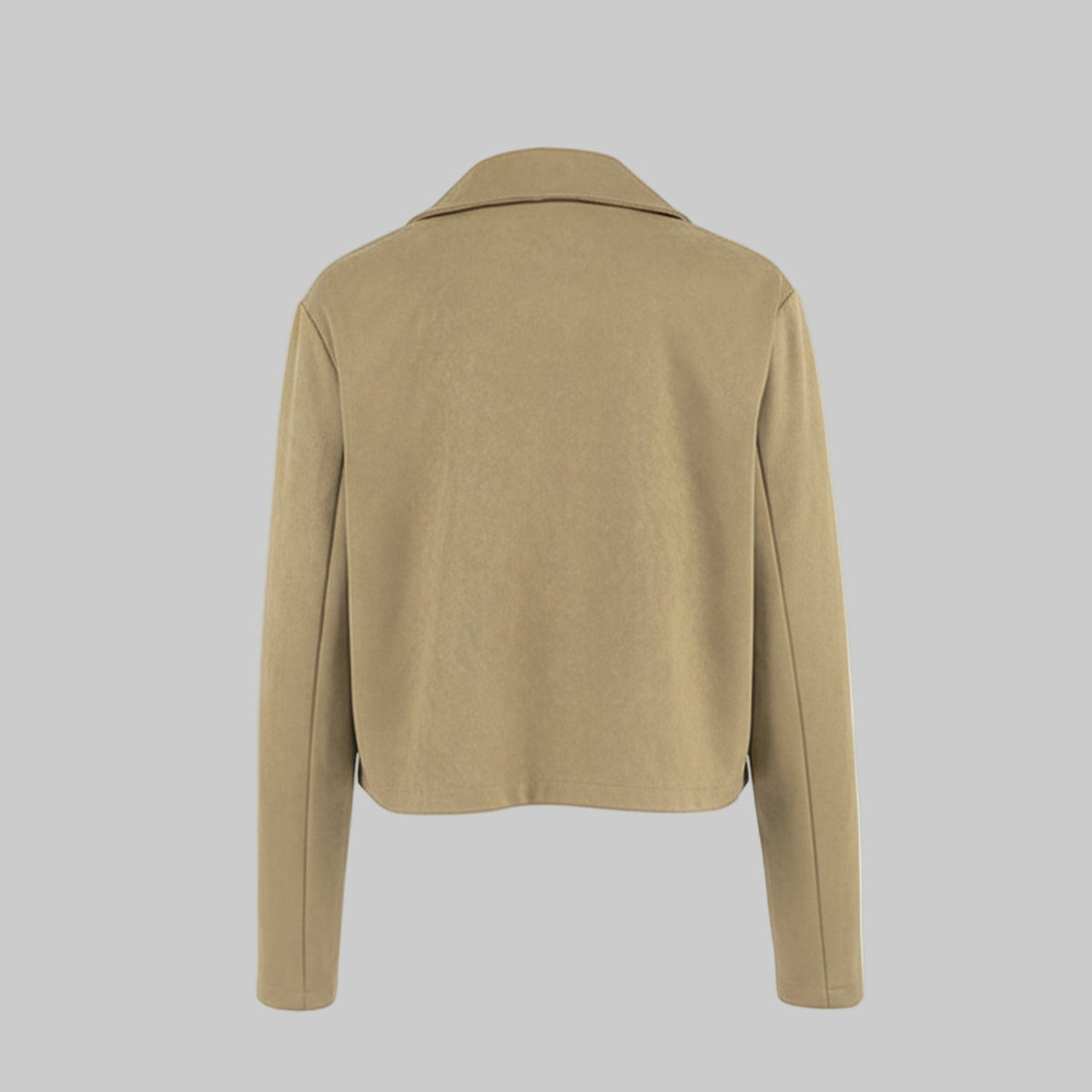 Beige jacket on a gray background