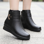WarmPlushFurblackAnkleBoots
