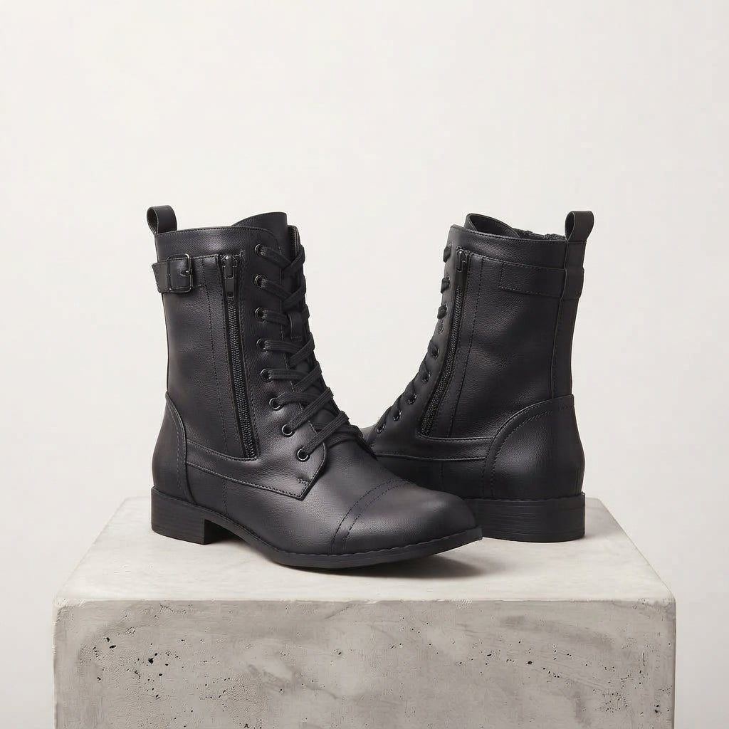 Women_sTanLeatherLace-UpAnkleBootsblack