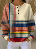 Women’s Colorblock Waffle Knit Henley Top