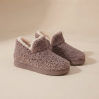 brownCozyTeddyFleeceWinterAnkleBooties