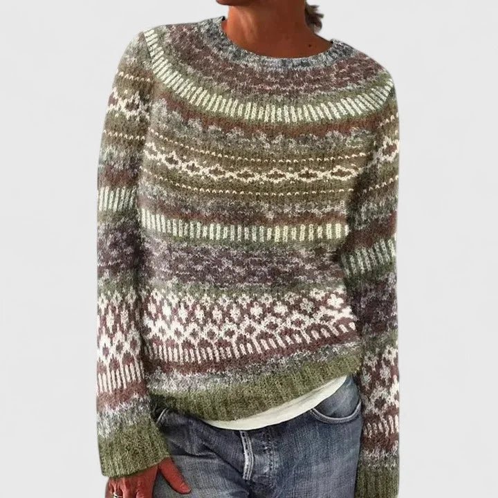 Women’s Vintage Fair Isle Knit Sweater