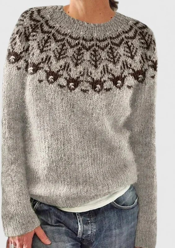 Women’s Vintage Fair Isle Knit Sweater