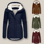 Women’s Sherpa-Lined Hooded Fleece Winter Jacket