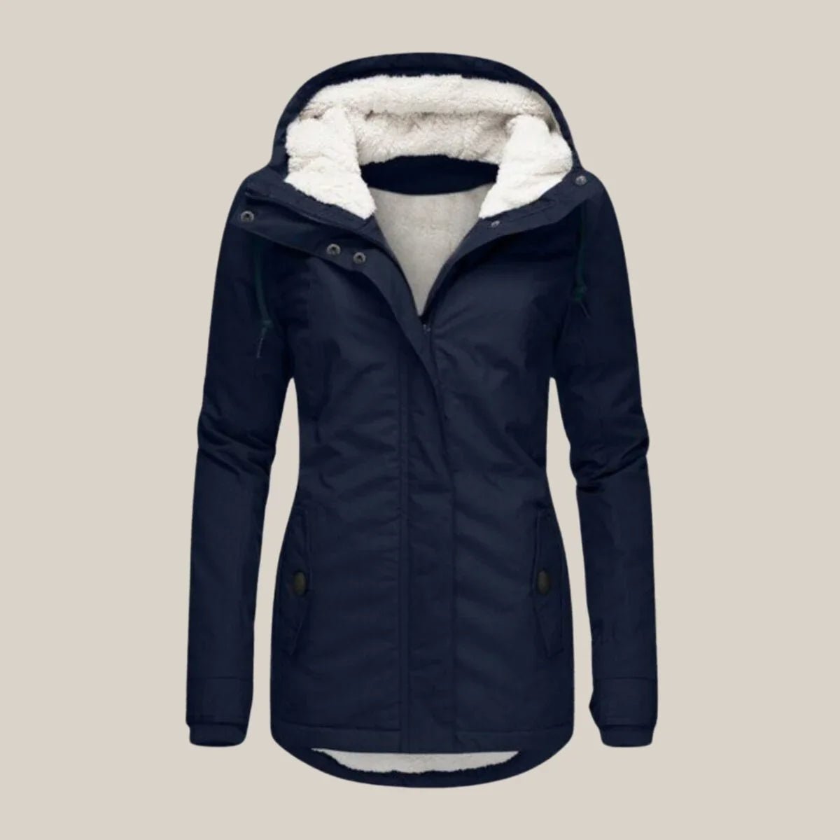 Women’s Sherpa-Lined Hooded Fleece Winter Jacket
